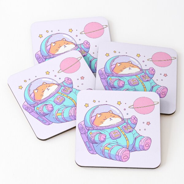 Item preview, Chubby Ginger Astronaut Kitty Floating in Space designed and sold by st4rlit3 st4rbrit3.