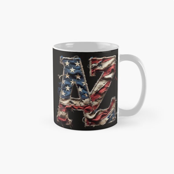 Artikelvorschau, "Abgenutzte patriotische Buchstaben: AZ" Arizona entworfen und verkauft von Wiredart.