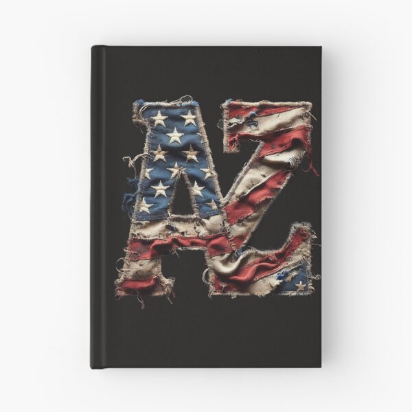Item preview, "Worn Patriotic Letters: AZ" Arizona designed and sold by Wiredart.