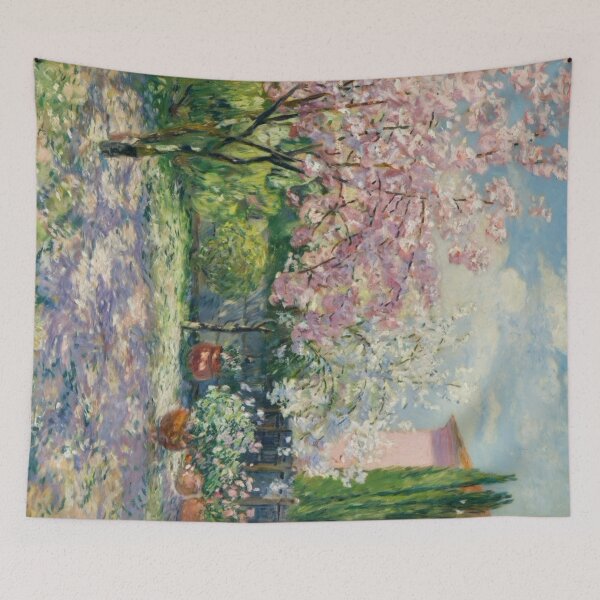 Item preview, French Impressionist Garden Painting | Spring Blossoms & Southern France. Art By Carraann  designed and sold by CARRAANN.