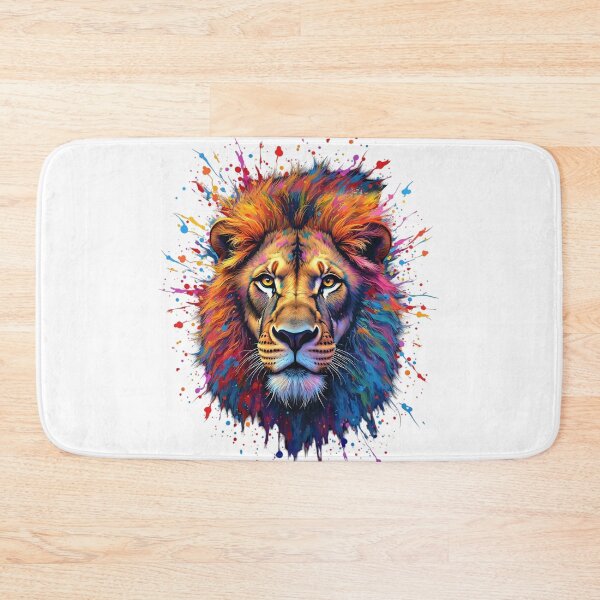 Item preview, Colorful Dynamic lion's face t shirt designed and sold by StreetArtPro.