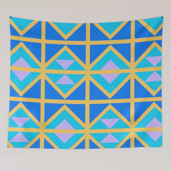 Item preview, Blue and Purple Triangle Geometric Design designed and sold by Studio of Shapes and Spectrum.