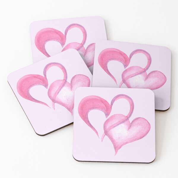 Item preview, Violet-pink hearts on transparent background, author's drawing designed and sold by Sunflower-7.