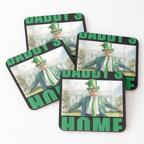 Item preview, Daddy Home Trump White House Patrick Day Leprechaun Shamrock designed and sold by diyoor.