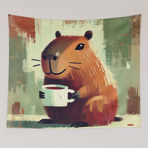 Item preview, Coffeebara - Capybara with Coffee designed and sold by Porosenok.