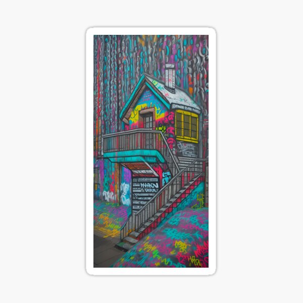 Grafitti Treehouse Sticker
