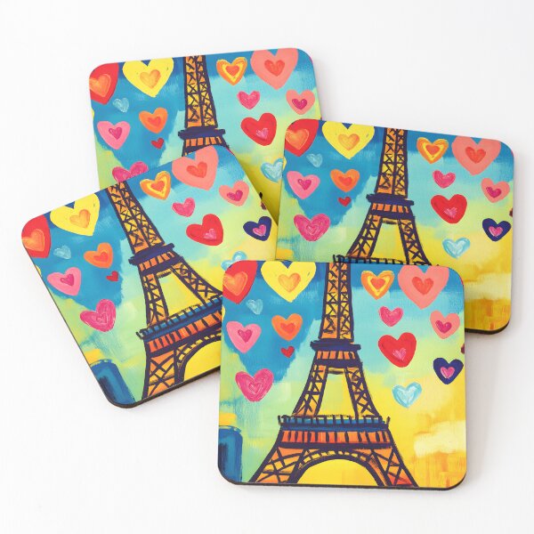Item preview, Paris Valentine Dream - Eiffel Tower Surrounded by Floating Hearts and a Whimsical Cityscape Digital AI Generated Art designed and sold by OlfactoART Studio.