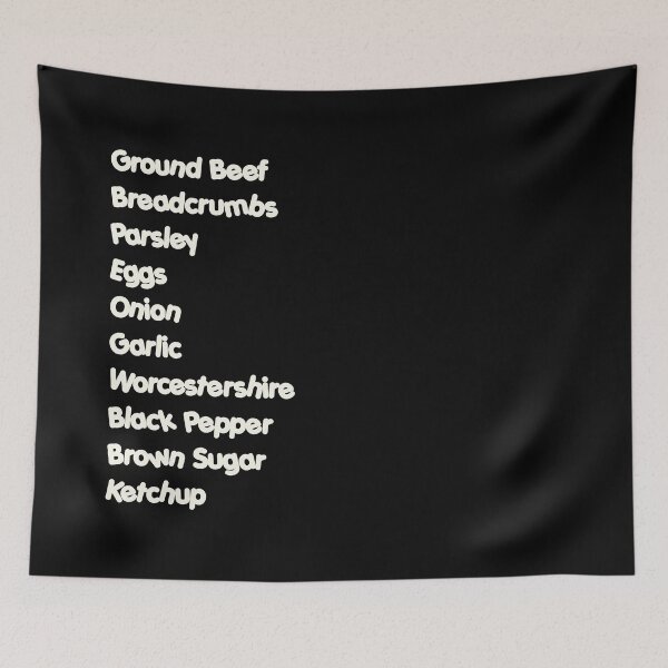 Item preview, All-American Meatloaf Recipe Classic Retro Typography designed and sold by OriginalBeerCat.