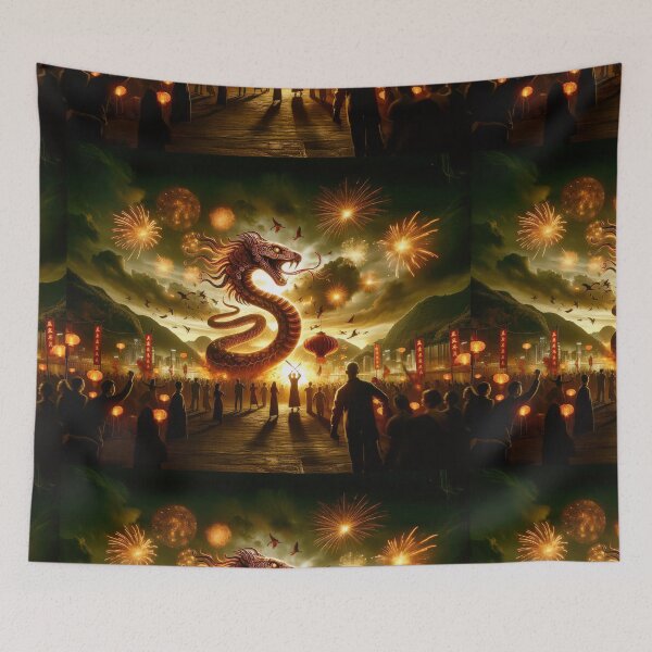 Item preview, "2025 Year of the Wood Snake Fireworks Celebration designed and sold by noelallumphoto.