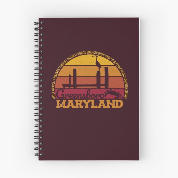 Item preview, Greensboro Maryland Sunset Retro Local Pride Logo designed and sold by CRHPOD20.
