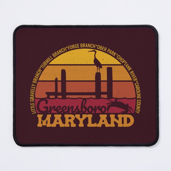 Item preview, Greensboro Maryland Sunset Retro Local Pride Logo designed and sold by CRHPOD20.