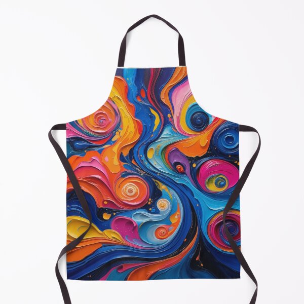 Item preview, Vibrant and expressive abstract artwork featuring a dynamic fusion of bold, bright colors, organic shapes, and swirling patterns,  designed and sold by Millzsplace.