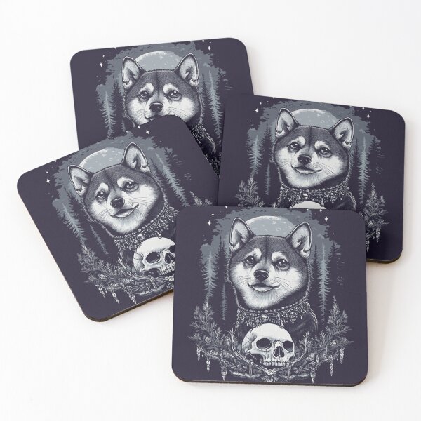 Item preview, Skull And Shiba Inu  designed and sold by Nocturne  Paws.