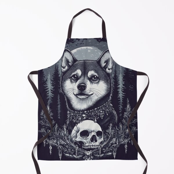 Item preview, Skull And Shiba Inu designed and sold by Nocturne Paws.