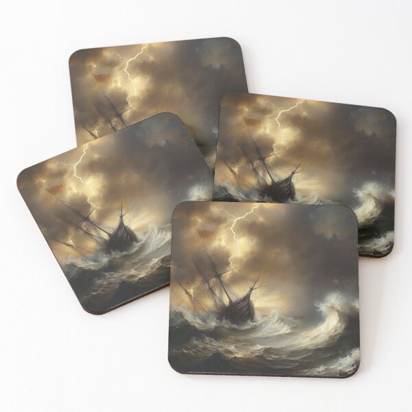 Item preview, A Ship on the Stormy Sea When Lightning Strikes designed and sold by Pamela Storch.