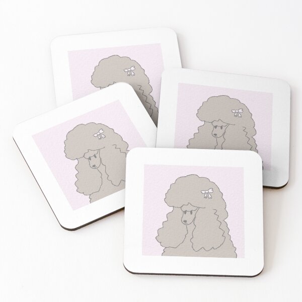 Item preview, Coquette Silver Beige Poodle Continental designed and sold by PippyPoodles.