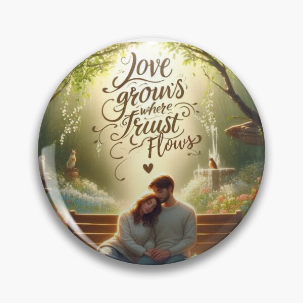 Item preview, Love Grows Where Trust Flows – Romantic Nature-Inspired Design designed and sold by bannzy.