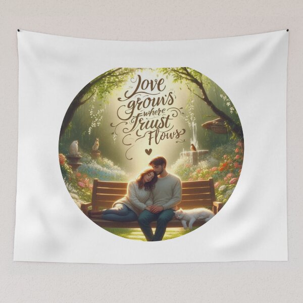 Item preview, Love Grows Where Trust Flows – Romantic Nature-Inspired Design designed and sold by bannzy.