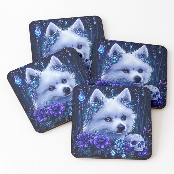 Item preview,  Haunted Japanese Spitz designed and sold by Nocturne  Paws.