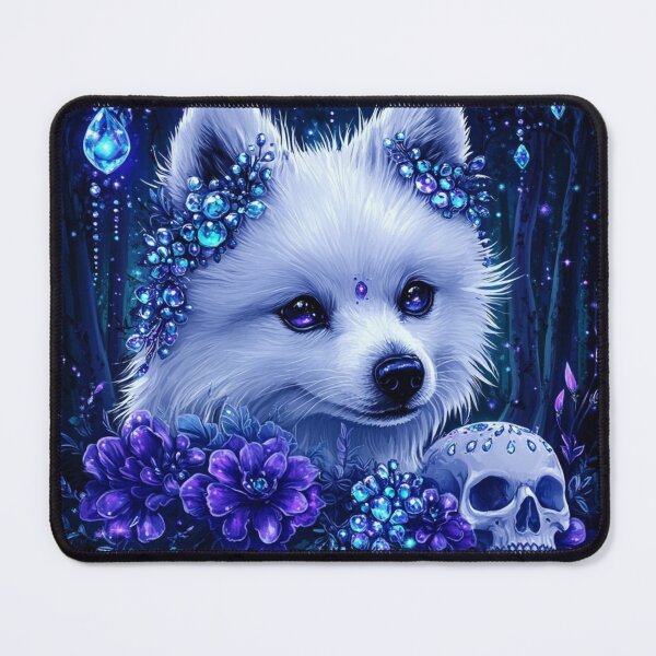 Item preview, Haunted Japanese Spitz designed and sold by Nocturne Paws.