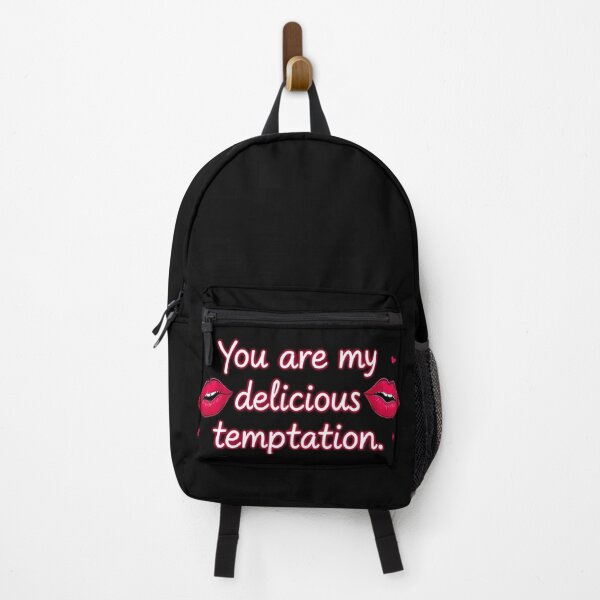 Item preview, You Are My Delicious Temptation: Pink Neon Font Design with Hearts and Lips designed and sold by FestivityFinds.