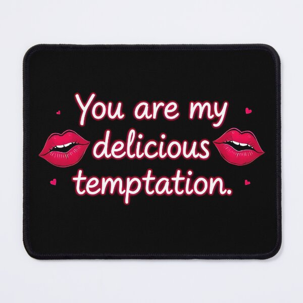 Item preview, You Are My Delicious Temptation: Pink Neon Font Design with Hearts and Lips designed and sold by FestivityFinds.