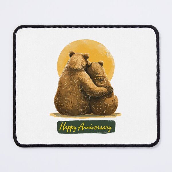 Item preview, Whimsical Bears Happy Anniversary Cute Illustration Design designed and sold by Colorful-Garden.