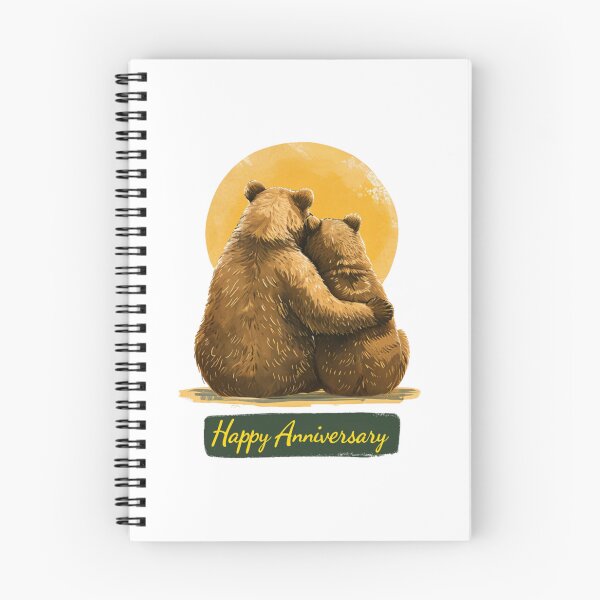 Item preview, Whimsical Bears Happy Anniversary Cute Illustration Design designed and sold by Colorful-Garden.