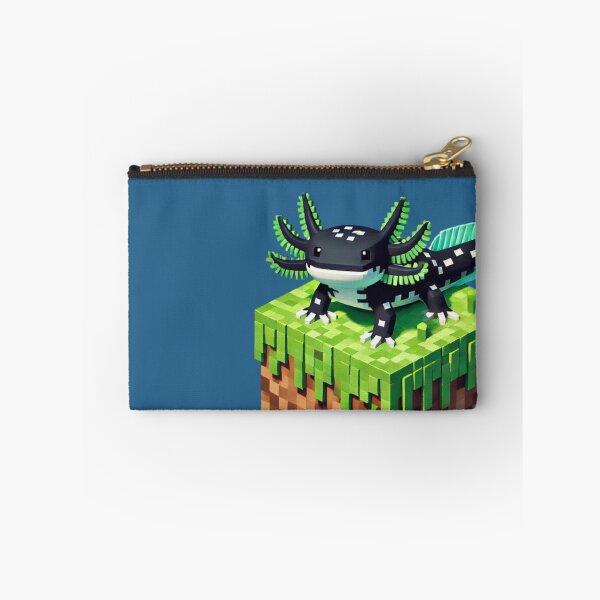 Item preview, Cute Black and Green Axolotl on Block designed and sold by LyssasMindArt.