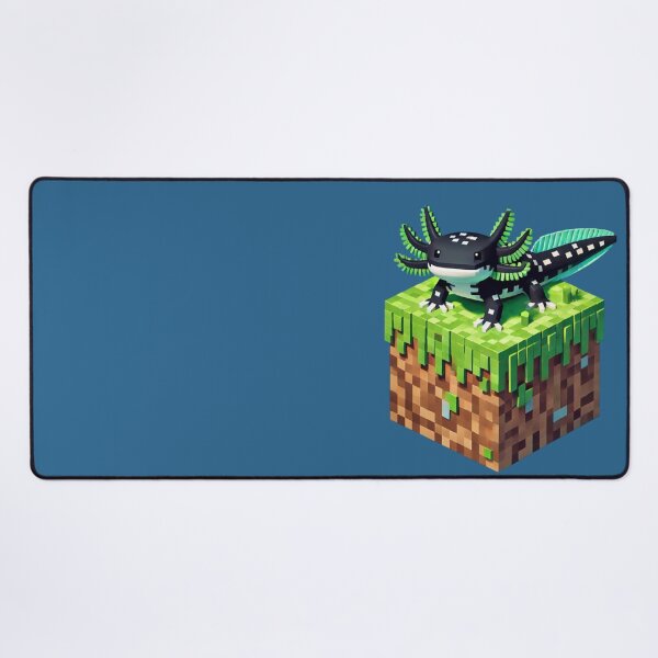 Item preview, Cute Black and Green Axolotl on Block designed and sold by LyssasMindArt.