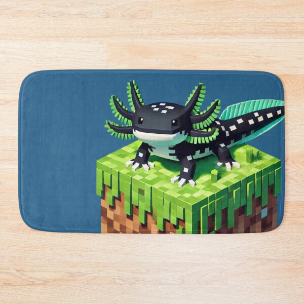 Item preview, Cute Black and Green Axolotl on Block designed and sold by LyssasMindArt.