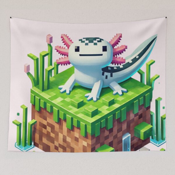 Item preview, Pixel Pastel Axolotl designed and sold by LyssasMindArt.