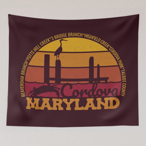 Item preview, Logotipo retro del orgullo local de Cordova, Maryland, al atardecer designed and sold by CRHPOD20.