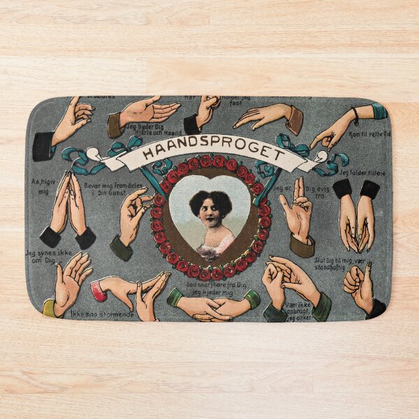 Item preview, Vintage Danish Hand Language Chart - Antique Postcard Illustration" designed and sold by CASturgill.