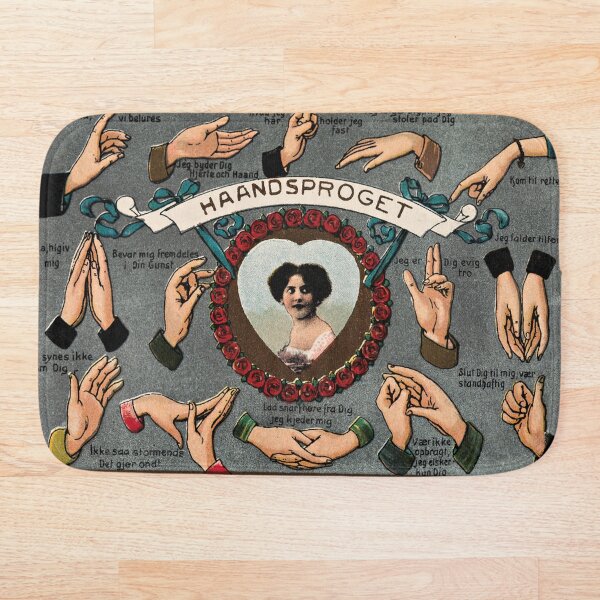 Item preview, Vintage Danish Hand Language Chart - Antique Postcard Illustration" designed and sold by CASturgill.