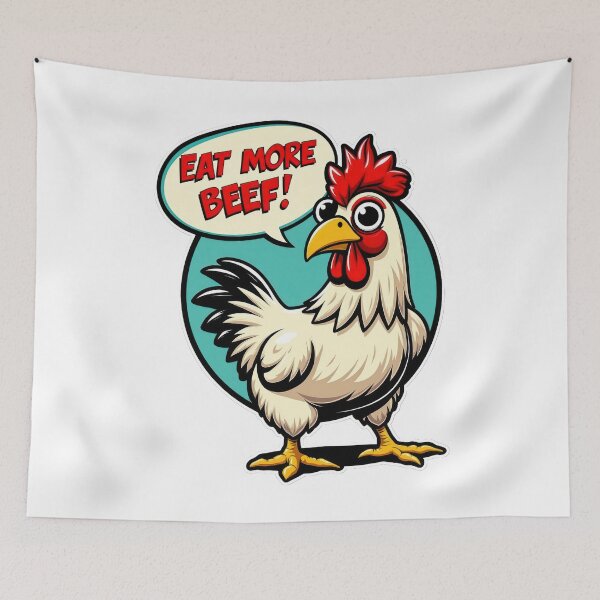 Item preview, Contrarian Chicken: "Eat More Beef" designed and sold by duke818.