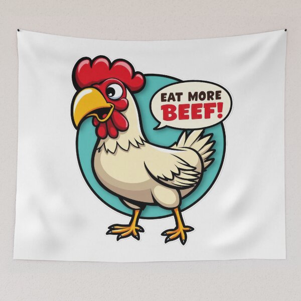 Item preview, Contrarian Chicken: "Eat More Beef" designed and sold by duke818.