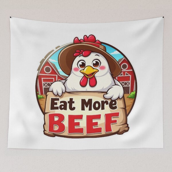 Item preview, Contrarian Chicken: "Eat More Beef" designed and sold by duke818.