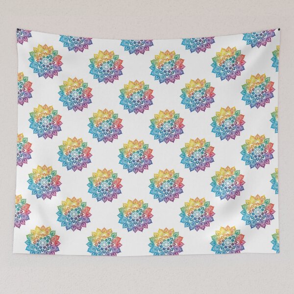 Item preview, Pattern : Vibrant Rainbow Mandala , Seamless Boho  designed and sold by Eksama Design.