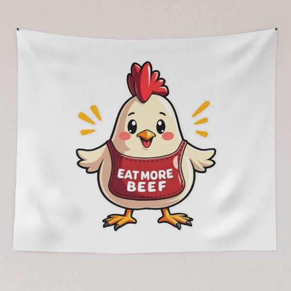 Item preview, Contrarian Chicken: "Eat More Beef" designed and sold by duke818.