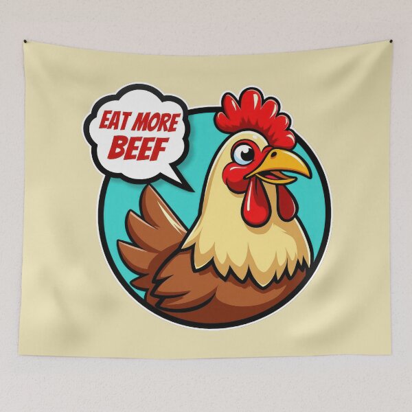 Item preview, Contrarian Chicken: "Eat More Beef" designed and sold by duke818.