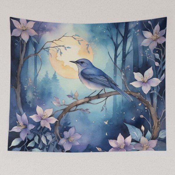 Item preview, Enchanted Nightingale in a Glowing Forest designed and sold by WaterBirdArt.