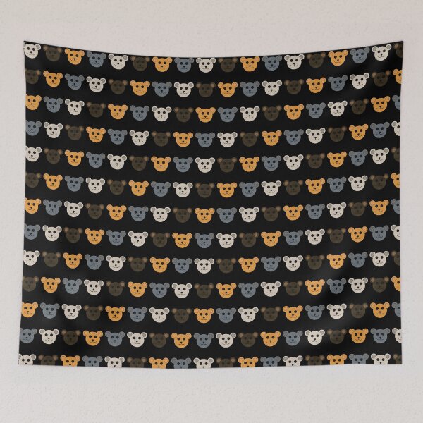 Item preview, Teddy Bears (Black Seamless Pattern) designed and sold by IKDG.