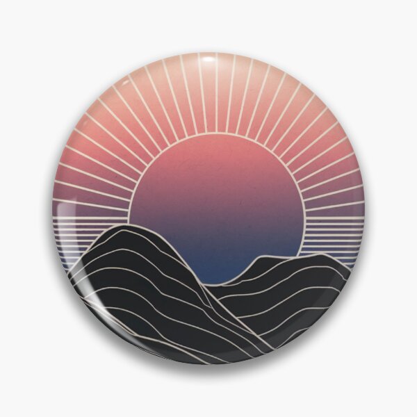 Item preview, Wireframe Cosmic Mountain Sunset Art Modern Abstract Ambience designed and sold by toronjanino.