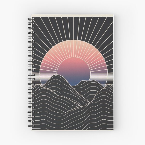 Item preview, Wireframe Cosmic Mountain Sunset Art Modern Abstract Ambience designed and sold by toronjanino.
