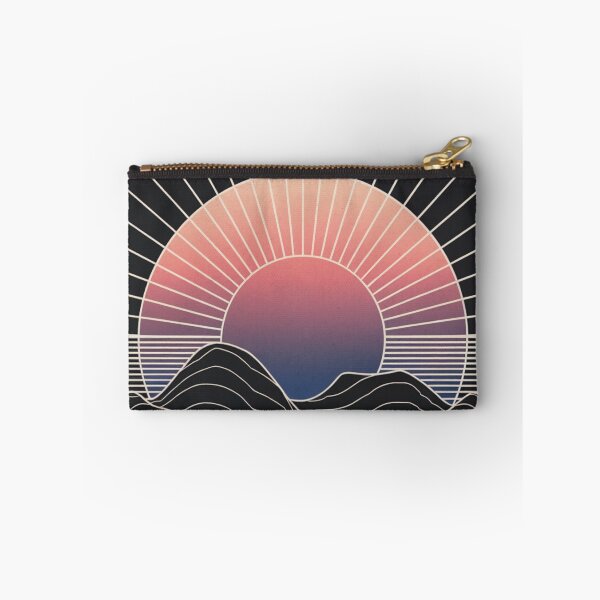 Item preview, Wireframe Cosmic Mountain Sunset Art Modern Abstract Ambience designed and sold by toronjanino.