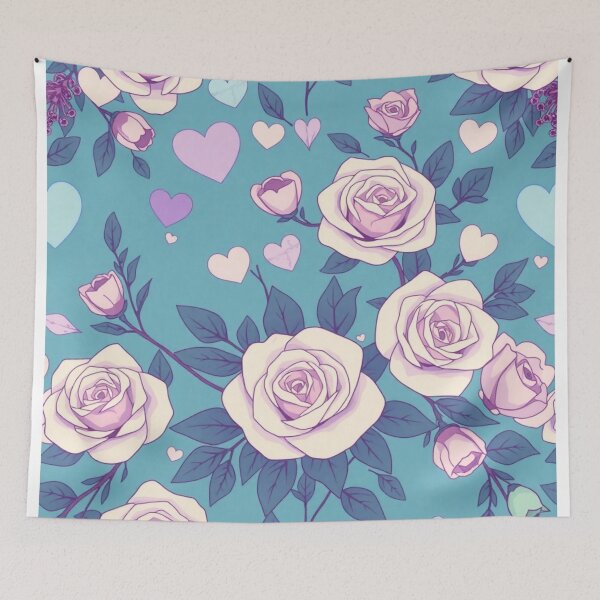 Item preview, Beautiful Rose and Heart Pattern Design: A Romantic Touch for Any Space designed and sold by FestivityFinds.