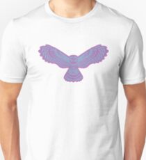 Flying Nocturnal Owl In Mosaic Art Unisex T-Shirt