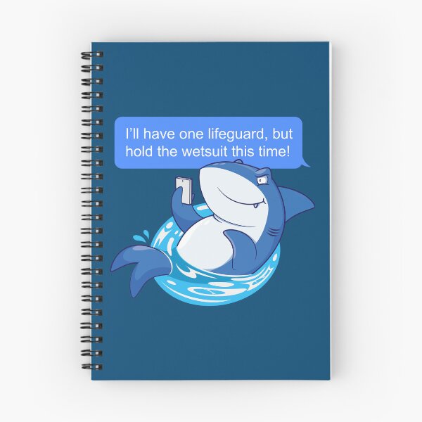 Item preview, Shark ordering dinner - one order of lifeguard please! designed and sold by messy-nessie.
