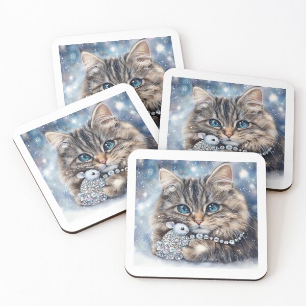 Item preview,  Blingy Forest Norwegian Cat Painting designed and sold by Nocturne  Paws.